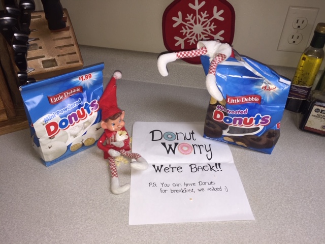 Elf on the Shelf Donut Worry tamcam10 3
