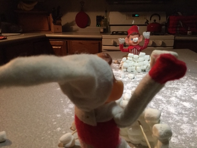 Elf on the Shelf Snowball Fight tamcam10 4