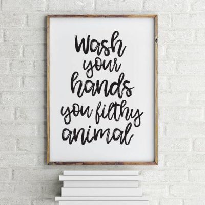 funny bathroom signs for a good laugh wash your hands you filthy animal