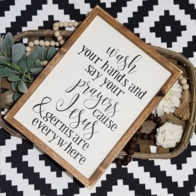 funny bathroom signs for a good laugh wash yourr hands and say your prayers cause jesus and germs are everywhere