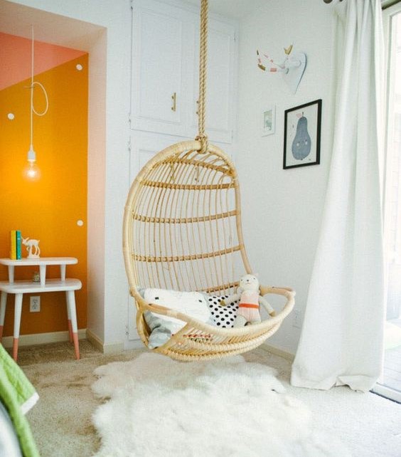 girls bedroom decor ideas hanging chairs swings tamcam10