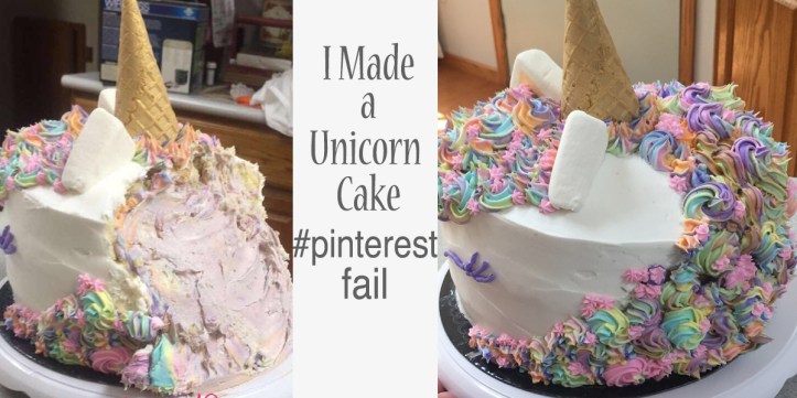 i made a unicorn cake pinterest fail learn from my mistake