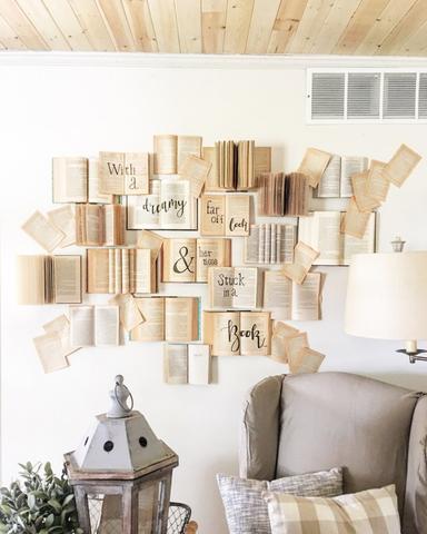 Decorate with Books and Book Pages Write on Books Make a Statement