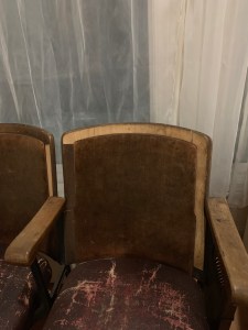 Vintage Theater Chairs Aging Wood Before tamcam10