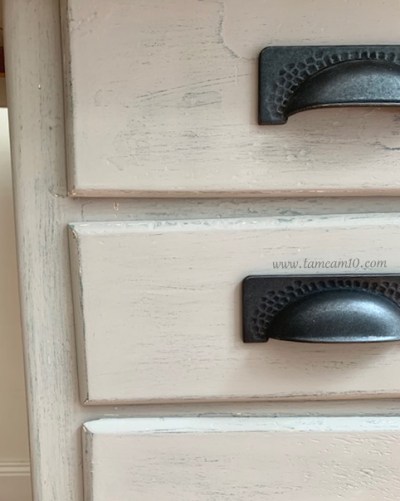 Furniture Makeover Rolling Laundry Table After Chalk Paint Distressed tamcam10