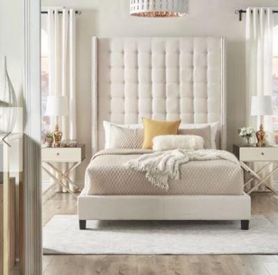 Tufted Headboard Extra Tall Wayfair Nailhead Trim Wingback White