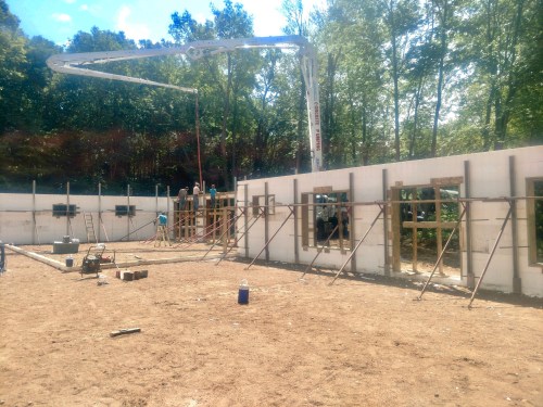 ICF Insulated Concrete Forms Concrete Pour Home Building tamcam10