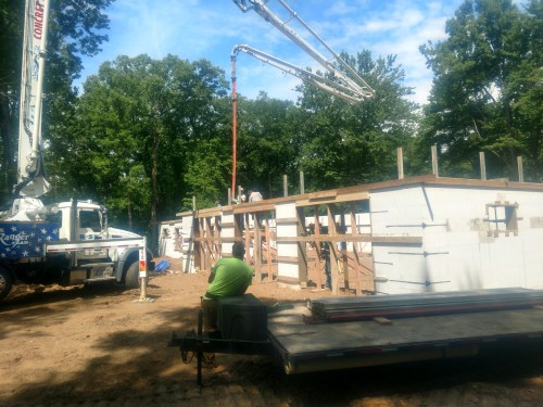 ICF Insulated Concrete Forms Concrete Pour Home Building tamcam10