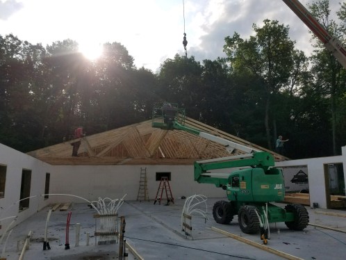 Home Building ICF House Roof Rafters