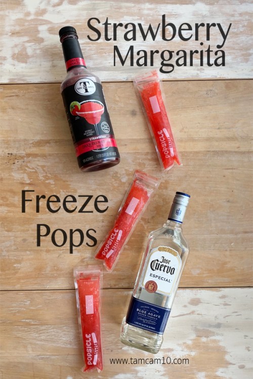 Strawberry Margarita Freeze Pops Easy Alcohol tamcam10
