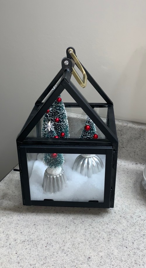 Christmas Decor, Bottle Brush Trees, Jello Tins, tamcam10